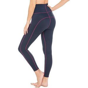 Miraclesuit Dress Blues Tummy Control Performance Leggings Small S